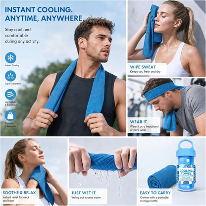 🏃❄️Handdoek tegen koud zweet die je overal en altijd kunt gebruiken! Herbruikbaar, zacht, absorberend, verkoelend en draagbaar