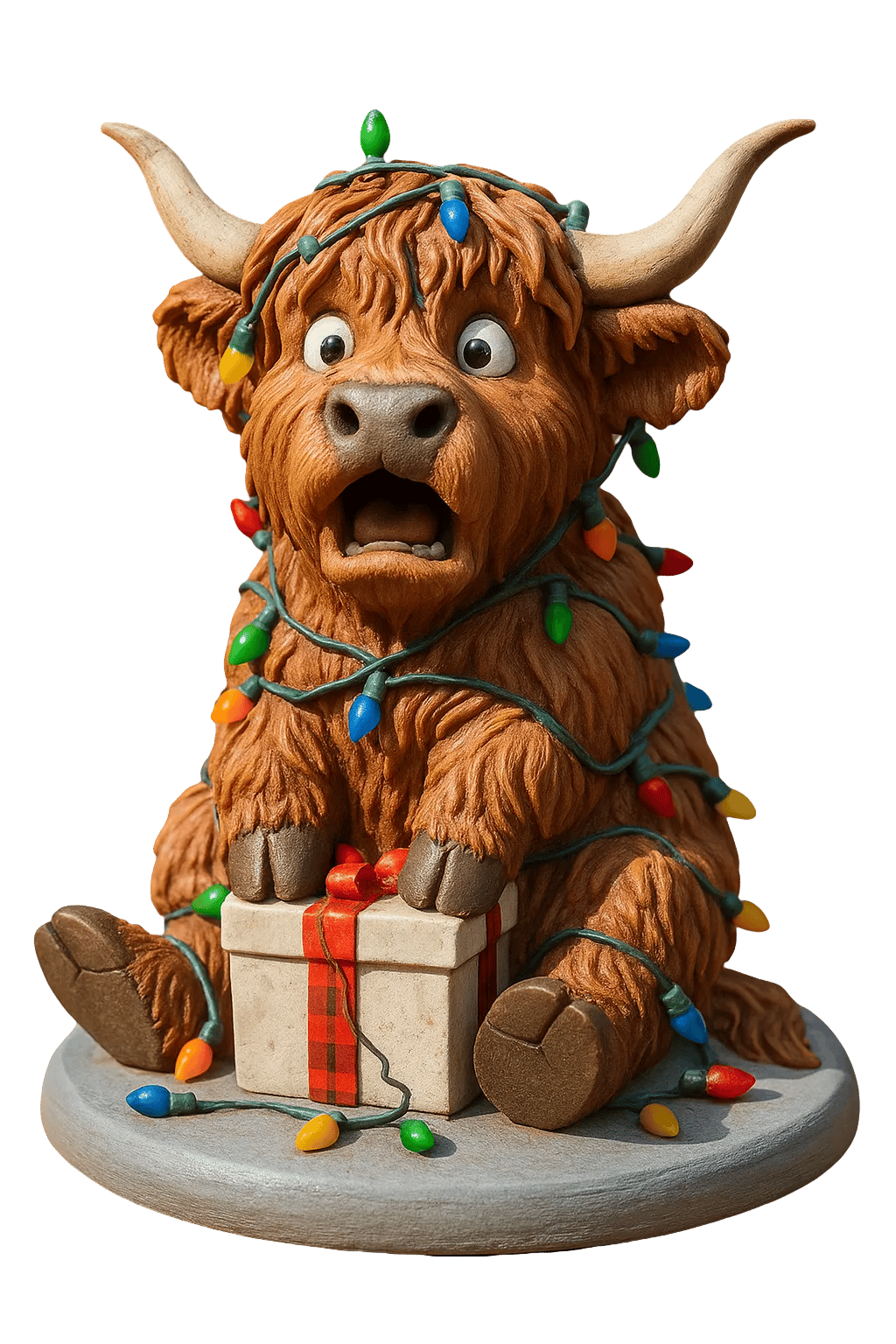 🐮Highland Cow Adventskalender 2025🎄 - 3D handgemaakte Highland Cow Pop (24 stuks)