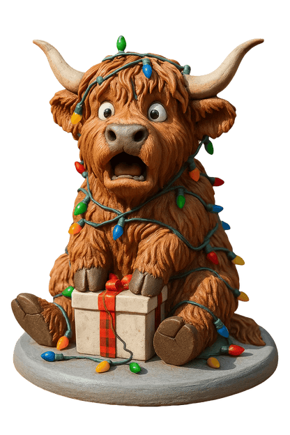 🐮Highland Cow Adventskalender 2025🎄 - 3D handgemaakte Highland Cow Pop (24 stuks)
