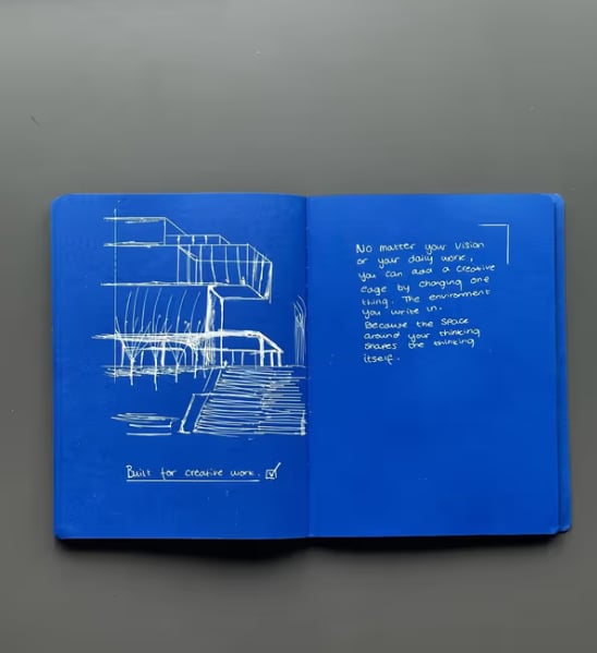 📘 Notedfy Think Blue-notitieboekje – Een andere pagina voor betere ideeën 💙