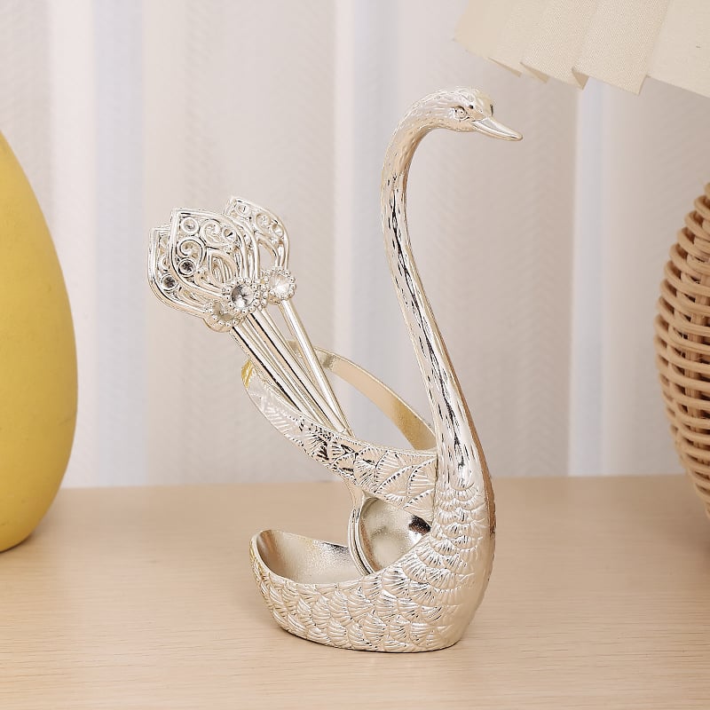 🎁Creatieve koffieroerstokjesset met zwaanmotief (6 stuks)✈️Hoe meer je koopt hoe meer je bespaart🔥