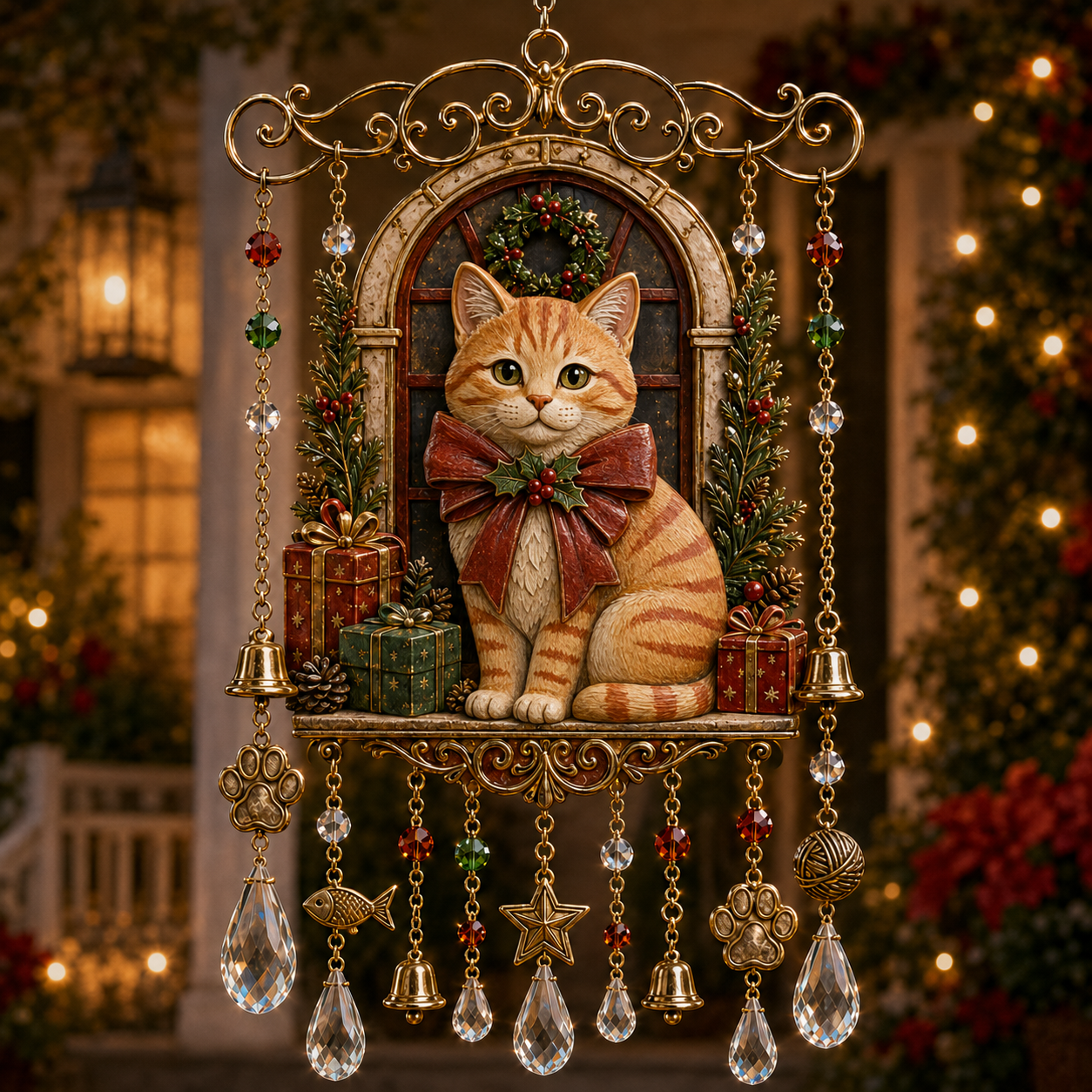 ✨ Kerst Windgong met Kristallen – Laat Jouw Huis Stralen Deze Feestdagen! 🎄💎