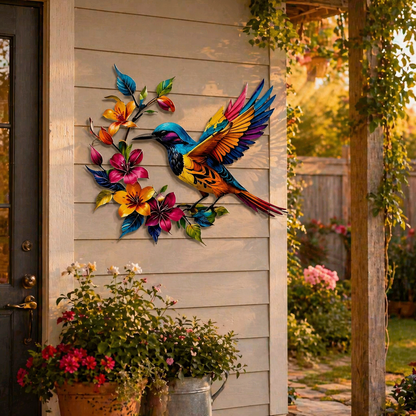 Bluebird Blossom metalen wanddecoratie  🐦🌸✨