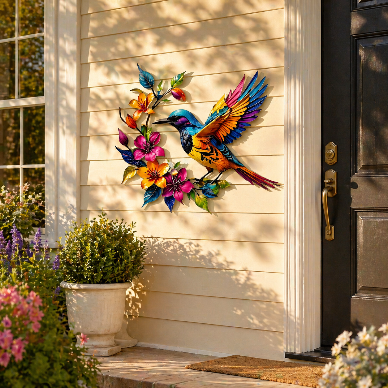 Bluebird Blossom metalen wanddecoratie  🐦🌸✨