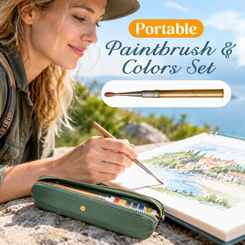 🎨👜 Draagbare Penselen & Verfset – Creatief op Elke Plek!
