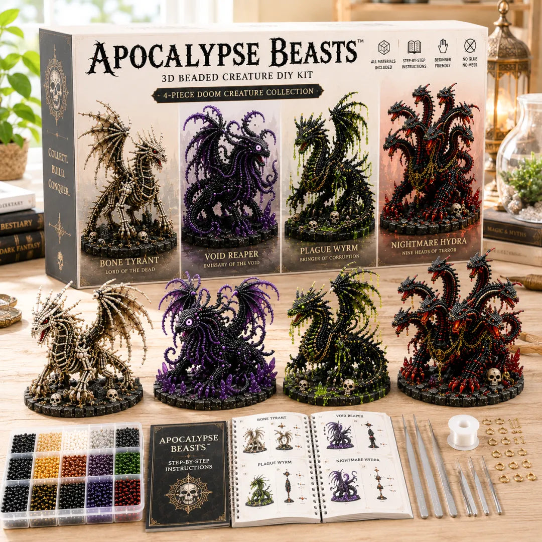 Creëer Magische Werelden Eén Kraal per Keer! 🧶🐉✨ 3D-kralen: dieren & fantasie - doe-het-zelfcollectie