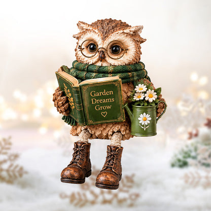 🦉📚 Lezende Uil Decoratie – Een Warm Accent voor Elke Lezer! ✨