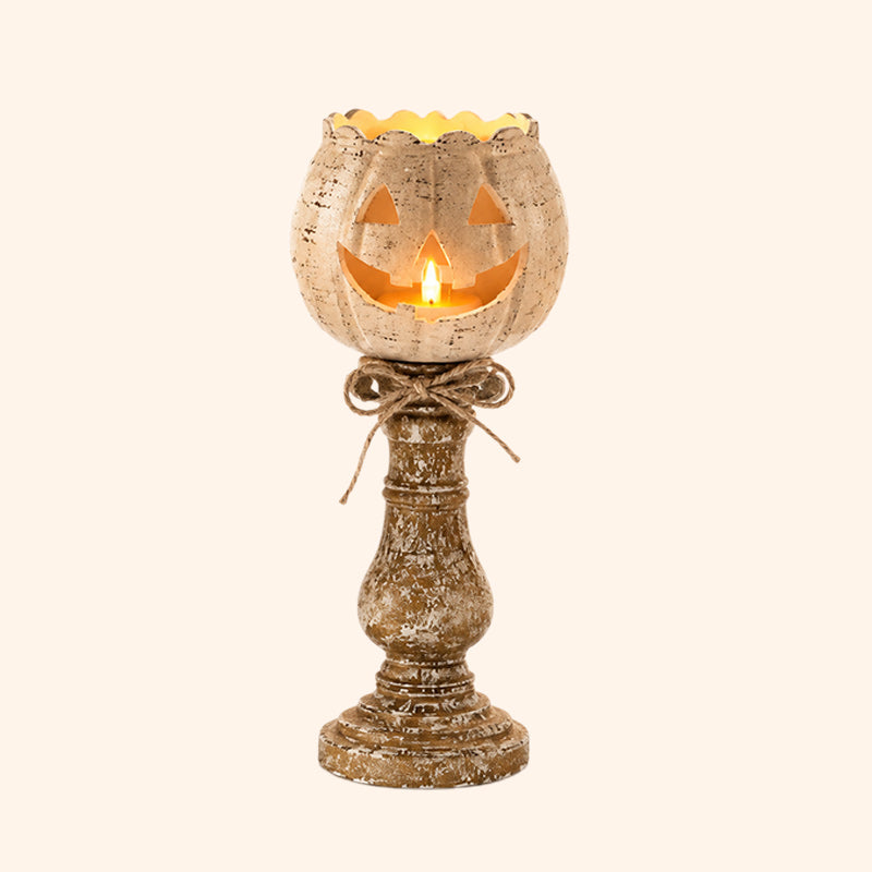 🎃 Schattige Pompoen Kandelaar – Breng Warme Halloween Sfeer in Huis! 🕯️✨