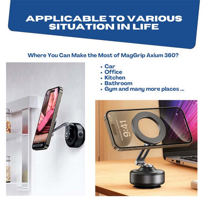 Dubbele zuignap vacuüm magnetische auto telefoonhouder