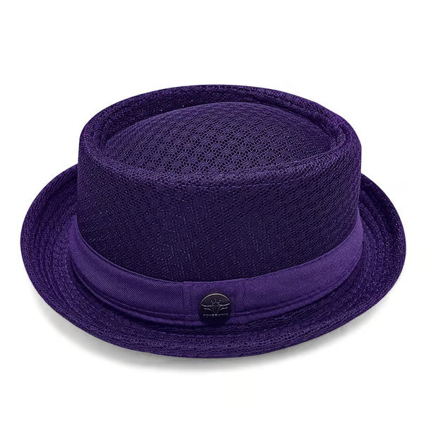 Blijf Koel & Stijlvol met deze Trendy Mesh Pork Pie Hoed! 🧢🌬️✨