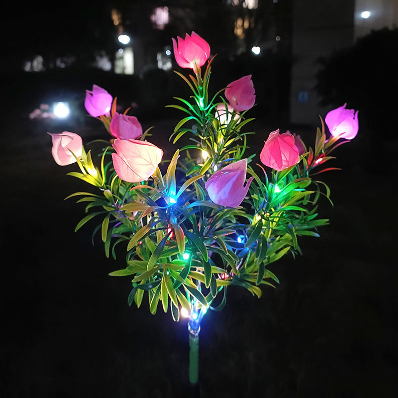 Solar Gardenia-bloemenlampjes 🌸 LED-bloemenlampen met bloemsimulatie voor de decoratie van binnenplaatsen en tuinen, waterdichte sfeerverlichting voor buiten