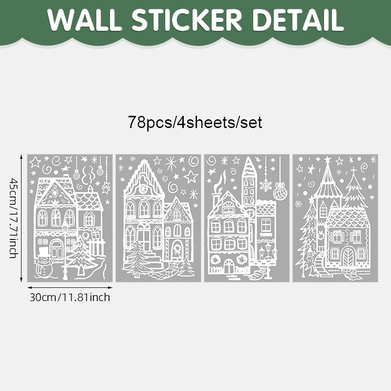 Christmas Village Window Decals