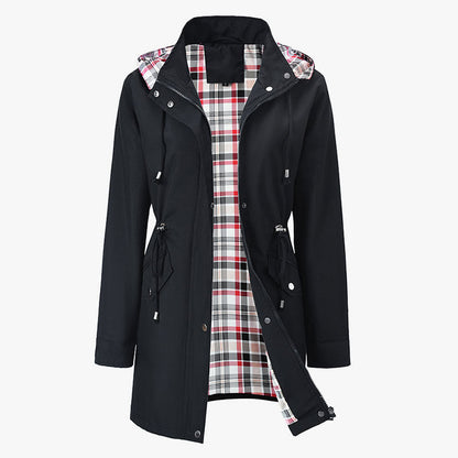 🧥Nieuwe waterafstotende trenchcoat voor dames – Hoogwaardige grensoverschrijdende damesbovenkleding met geruite voering✨