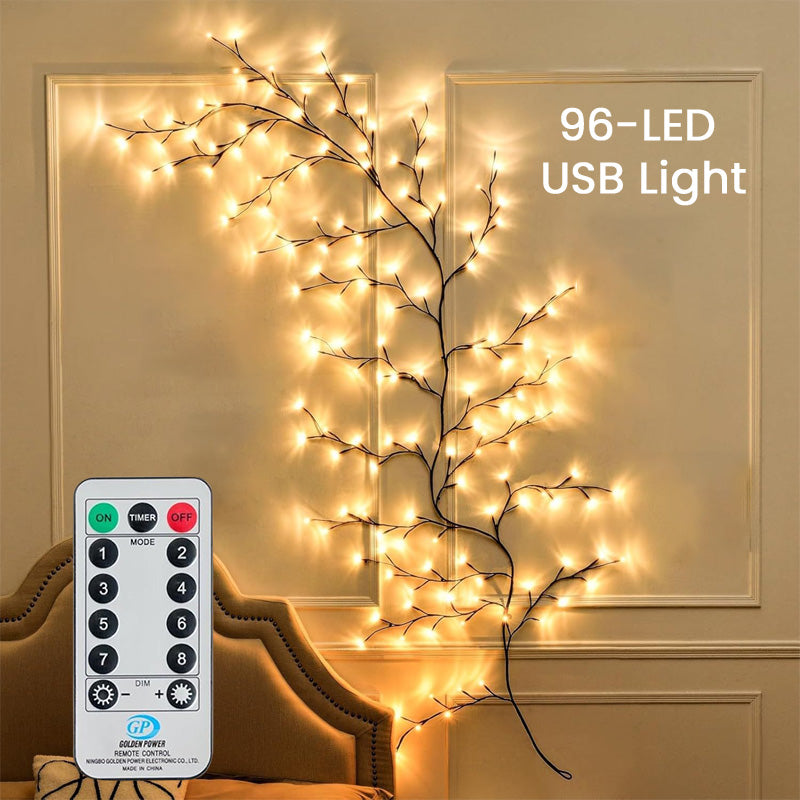 🌟🎅 Flexibele LED Boomtak – Warm & Feestelijk