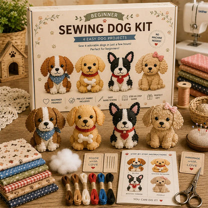 Een Knusse DIY Hobby Vol Creativiteit & Schattigheid! 🌸🪡🐾 丨 DIY-knutselpakket met stoffen dieren – Creatieve handgemaakte kunst