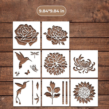 Kleine wilde bloemen bloemen schilderij mallen voor volwassenen kinderen meubels muren en hout kaart schilderen en andere ambachten, bevat miniatuur natuurlijke wijnstok kruid kunst mallen