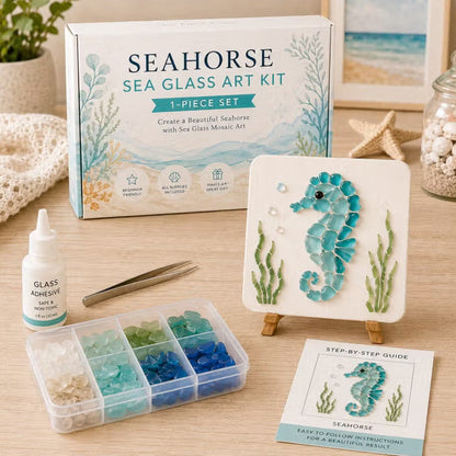 🎨🌊 Zeeglas Kunstset – Maak een Prachtig Mozaïekmeesterwerk ✨🖼️