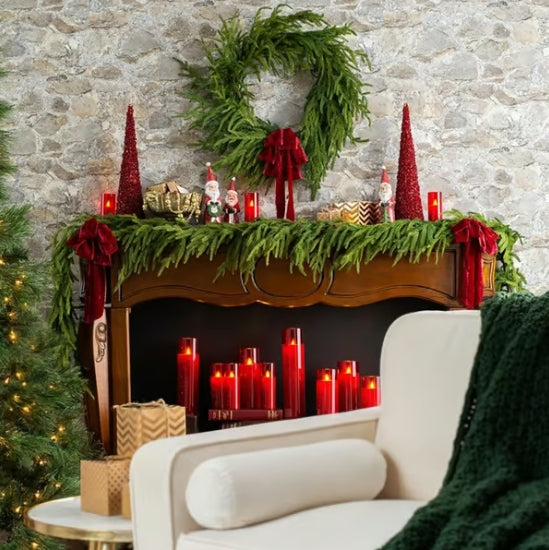 Faux Greenery Knockford dennennaalden zacht rubber rotan Garland