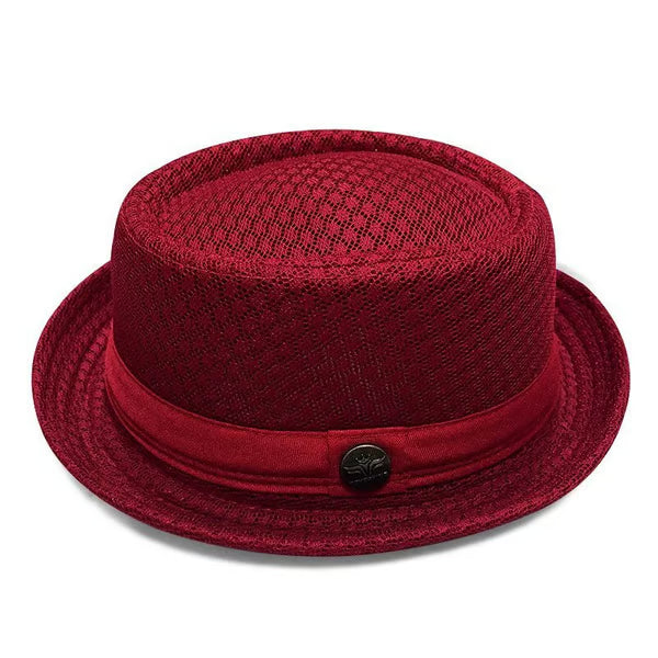 Blijf Koel & Stijlvol met deze Trendy Mesh Pork Pie Hoed! 🧢🌬️✨