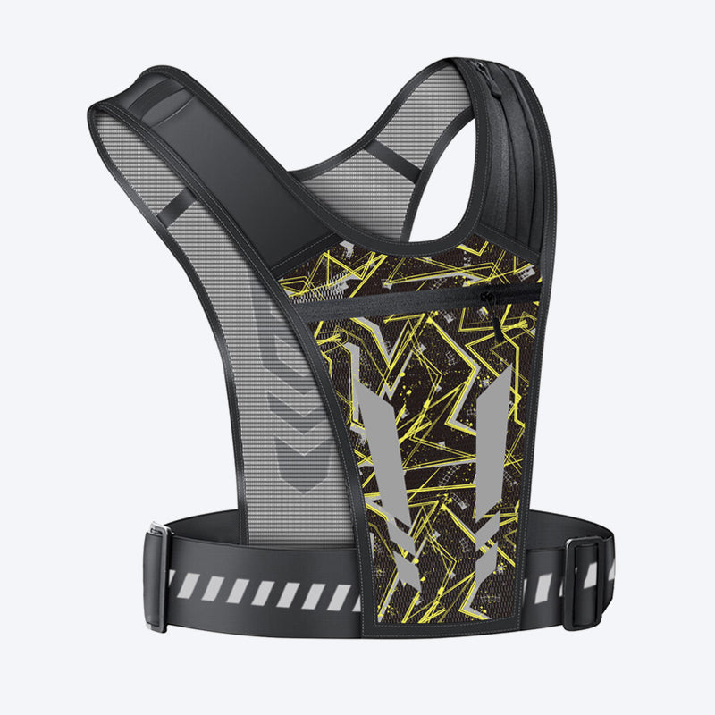 🏃Handsfree hardloopvest — met opbergruimte voor een waterfles en telefoon en reflecterende veiligheidselementen