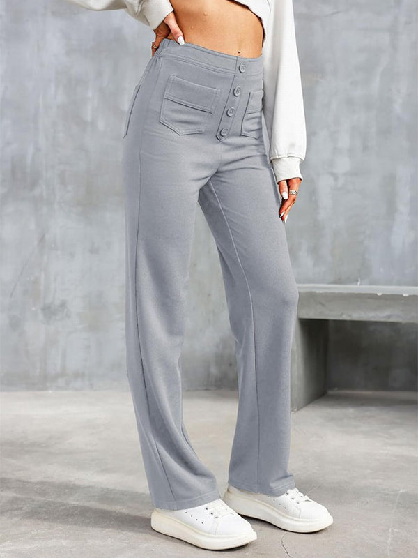 29% UIT ⏳ Hoge elastische broek met meerdere zakken