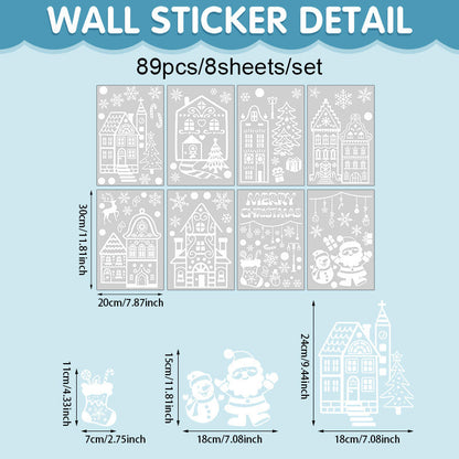 Christmas Village Window Decals