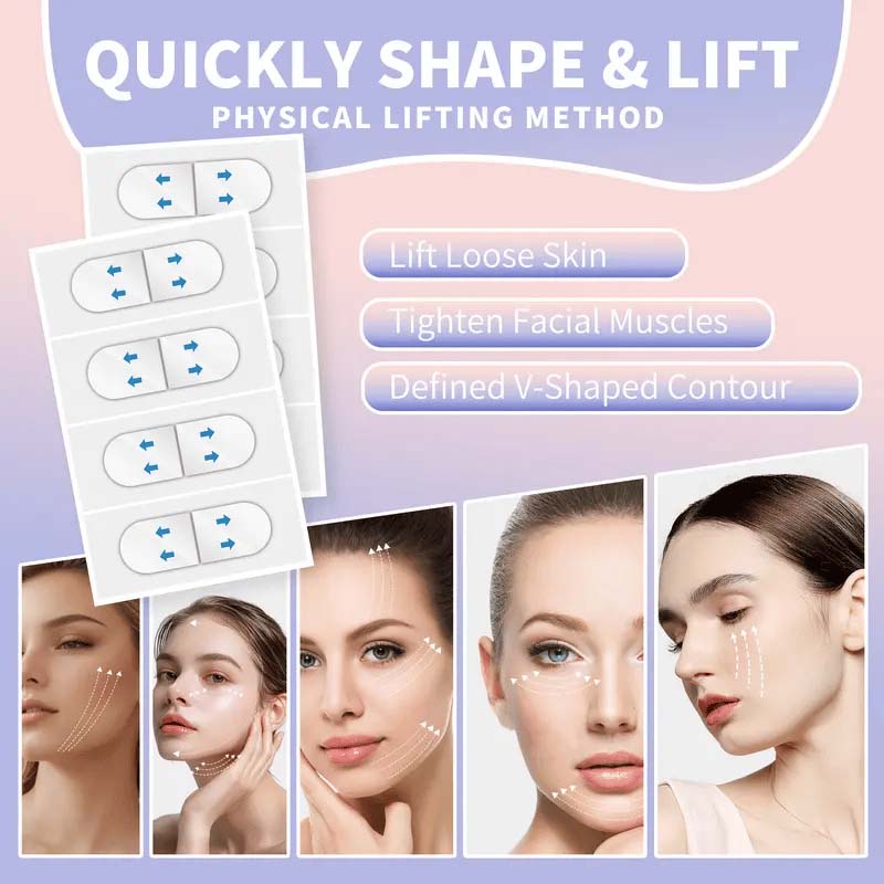 💁‍♀️ Bereik direct een jeugdige V-vorm ✨ Instant Face & Neck Lift Tape - Voor een vlekkeloos zelfvertrouwen de hele dag