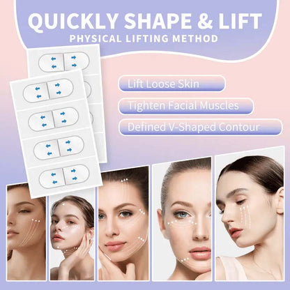 💁‍♀️ Bereik direct een jeugdige V-vorm ✨ Instant Face & Neck Lift Tape - Voor een vlekkeloos zelfvertrouwen de hele dag
