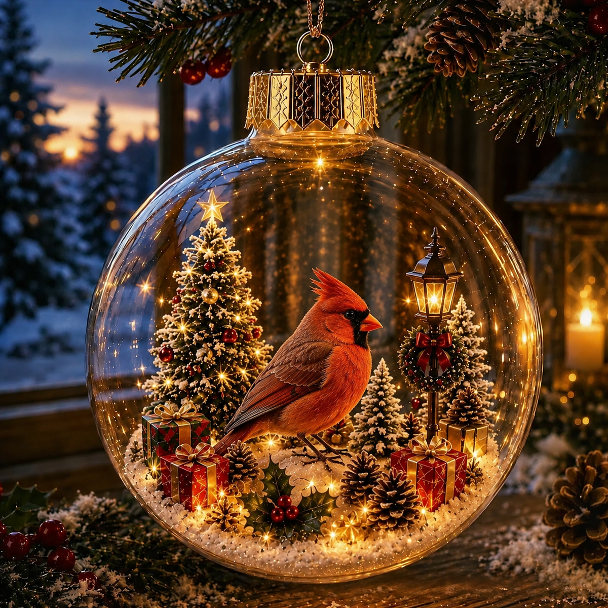 🎄🐻 Animalen Kerstsneeuwbol – Een Betoverend Wintertafereel Voor Thuis! ❄️✨