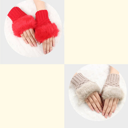 💕KOOP 1 KRIJG 1 GRATIS🔥 Fuzzy Zacht Gebreide Warme Vingerloze Handschoenen