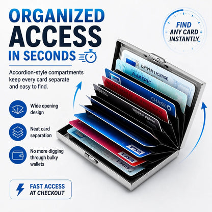✨💳 Metalen RFID Kaarthouder – Compact design, slimme organisatie 🔐
