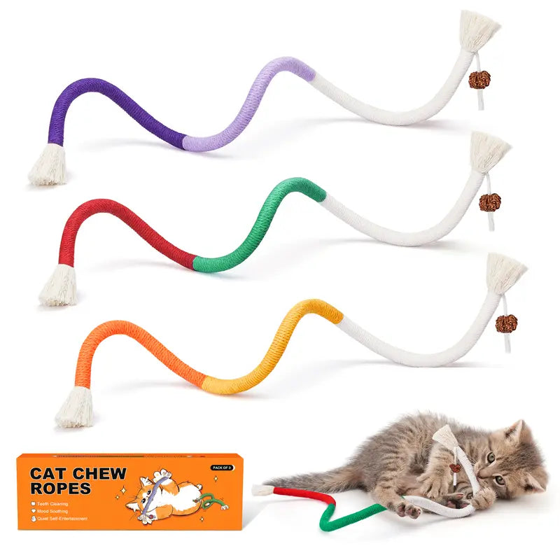 🧶 Kauwspeeltje voor katten | Een speeltje dat de tanden veilig reinigt en de kat kalmeert