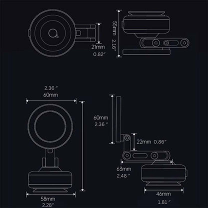 Dubbele zuignap vacuüm magnetische auto telefoonhouder