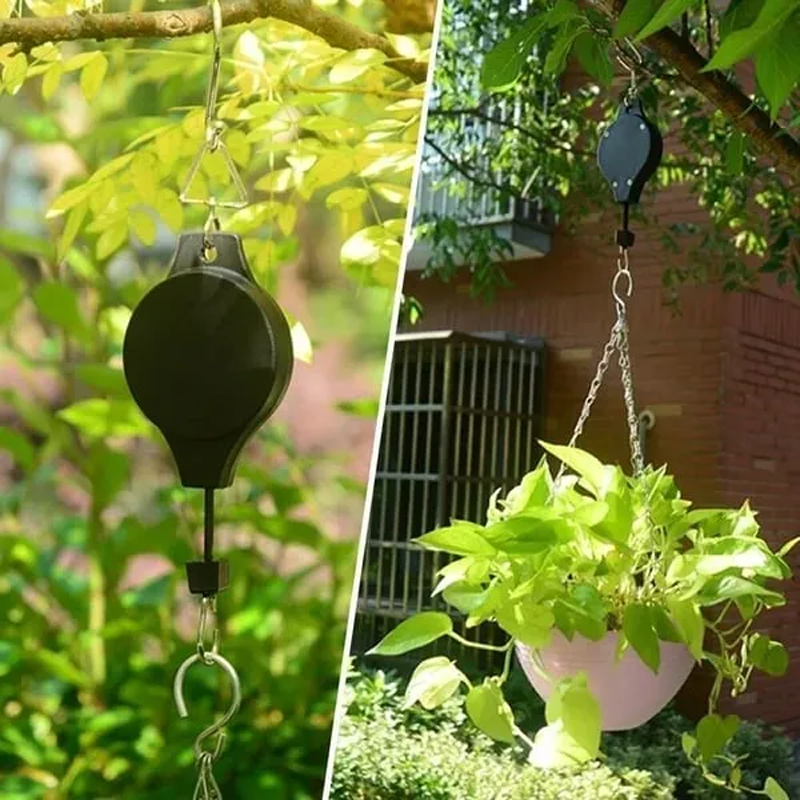 🌳 Intrekbare hefmand-tuinhaak