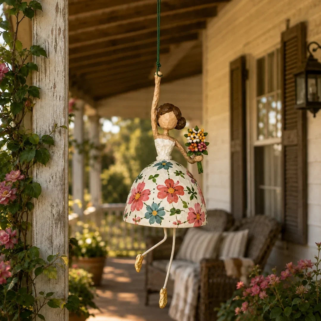 💃🌸 Laat je ruimte dansen — Speels hangend ornament met dansende dame