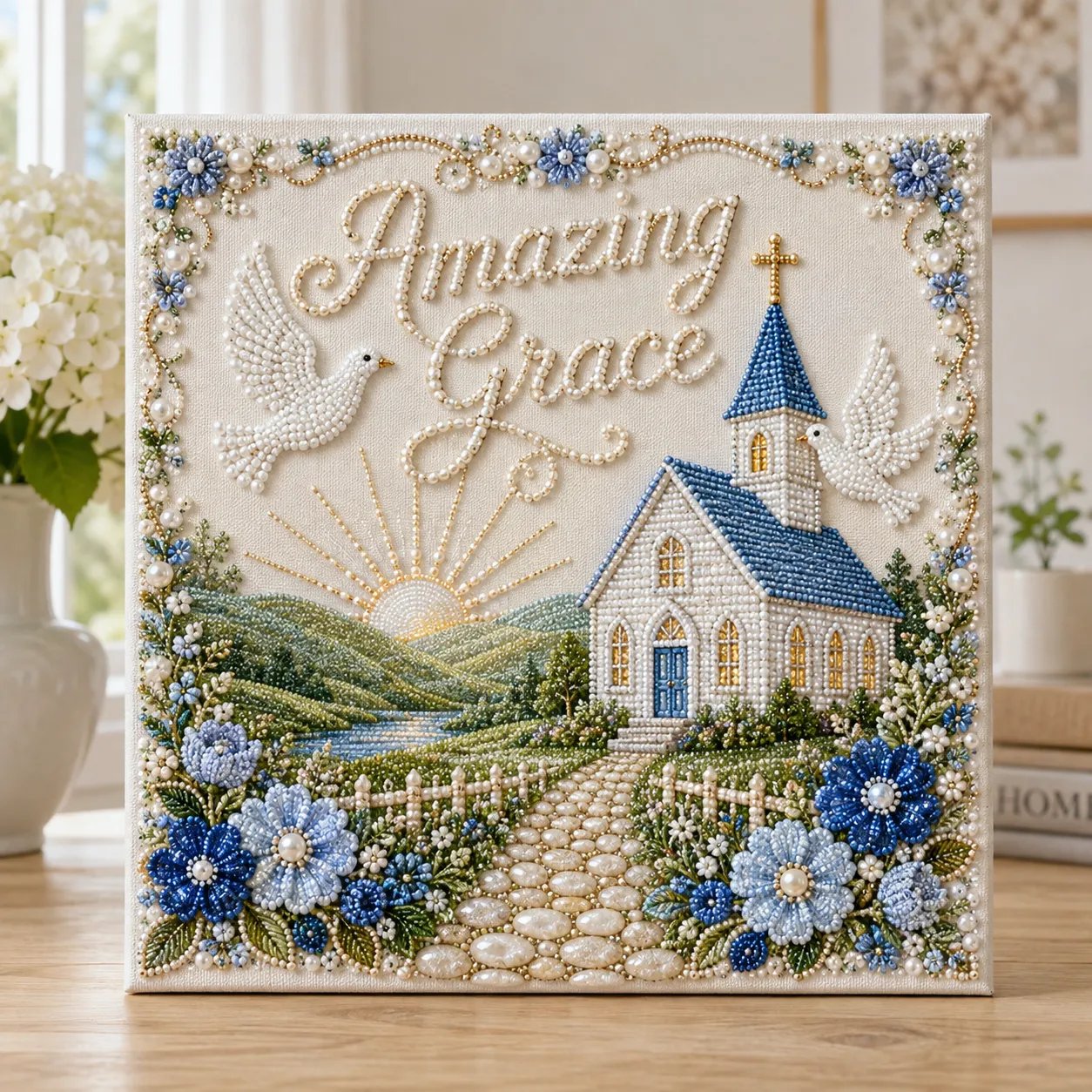 ✝️ Beginner-Friendly Sacred Hymn Pearl Art Kit Collection | Luxury Christian Hymn Artwork with Scratch-Resistant Non-Fading Pearl Beads DIY Faith-Inspired Decor 🙏✨