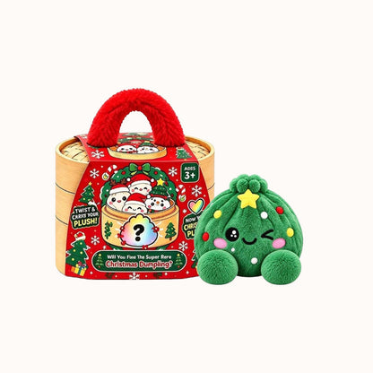 🥟🎄 Kerst Dumpling Knuffel – Het Schattigste Kerstmaatje! ❤️