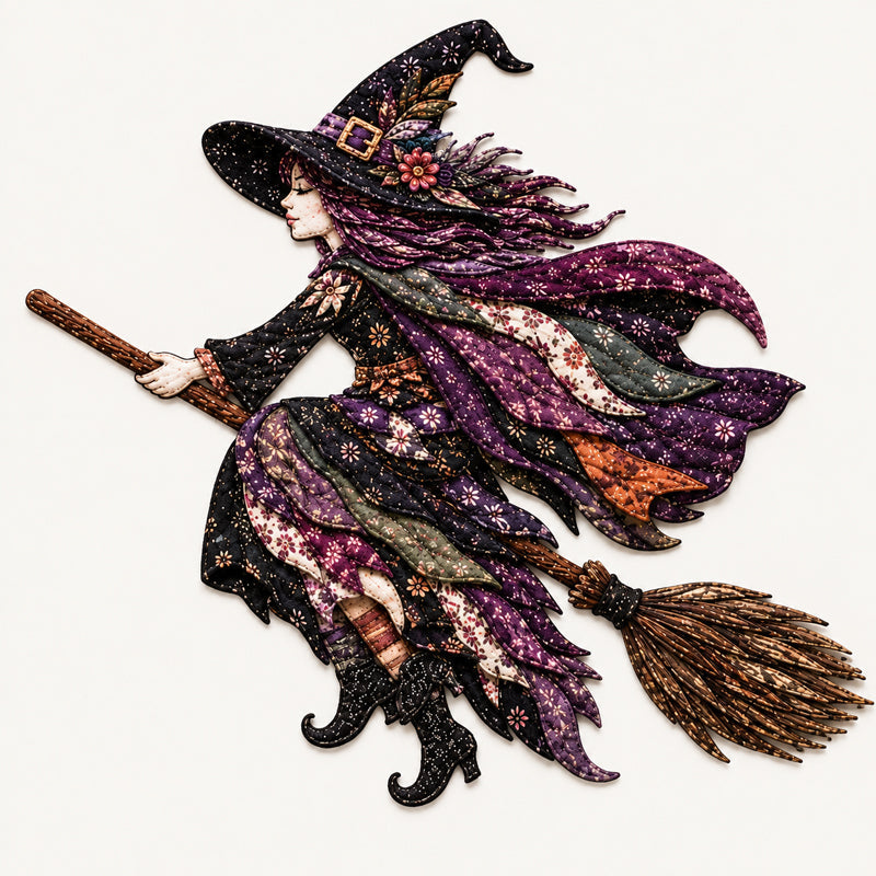 🎃🧵 Halloween Patchwork DIY Set – Maak Je Eigen Spookachtige Kunstwerk!