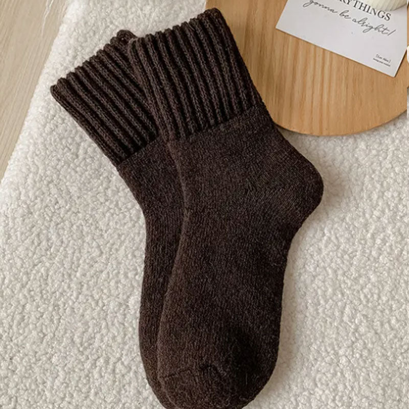 🧦 Warme Wollen Sokken in Middenhoogte