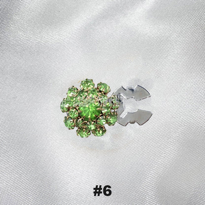 Gebloemde diamanten mouwknopen