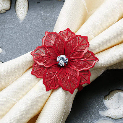 Servetringen met holle bloemen