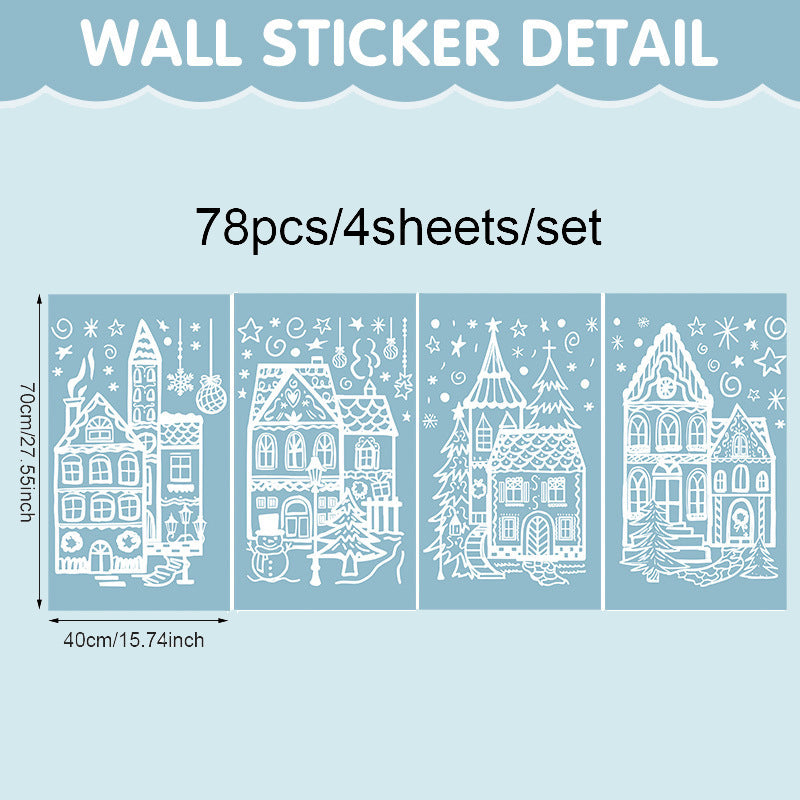 Christmas Village Window Decals