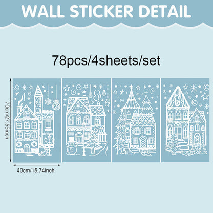 Christmas Village Window Decals
