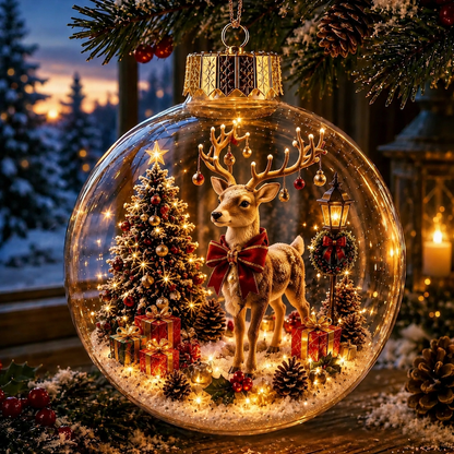 🎄🐻 Animalen Kerstsneeuwbol – Een Betoverend Wintertafereel Voor Thuis! ❄️✨