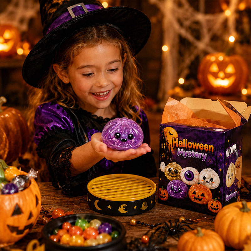 Halloween Verrassings Speelgoed Set – Schattig, Zacht & Leuk 🎃👻✨