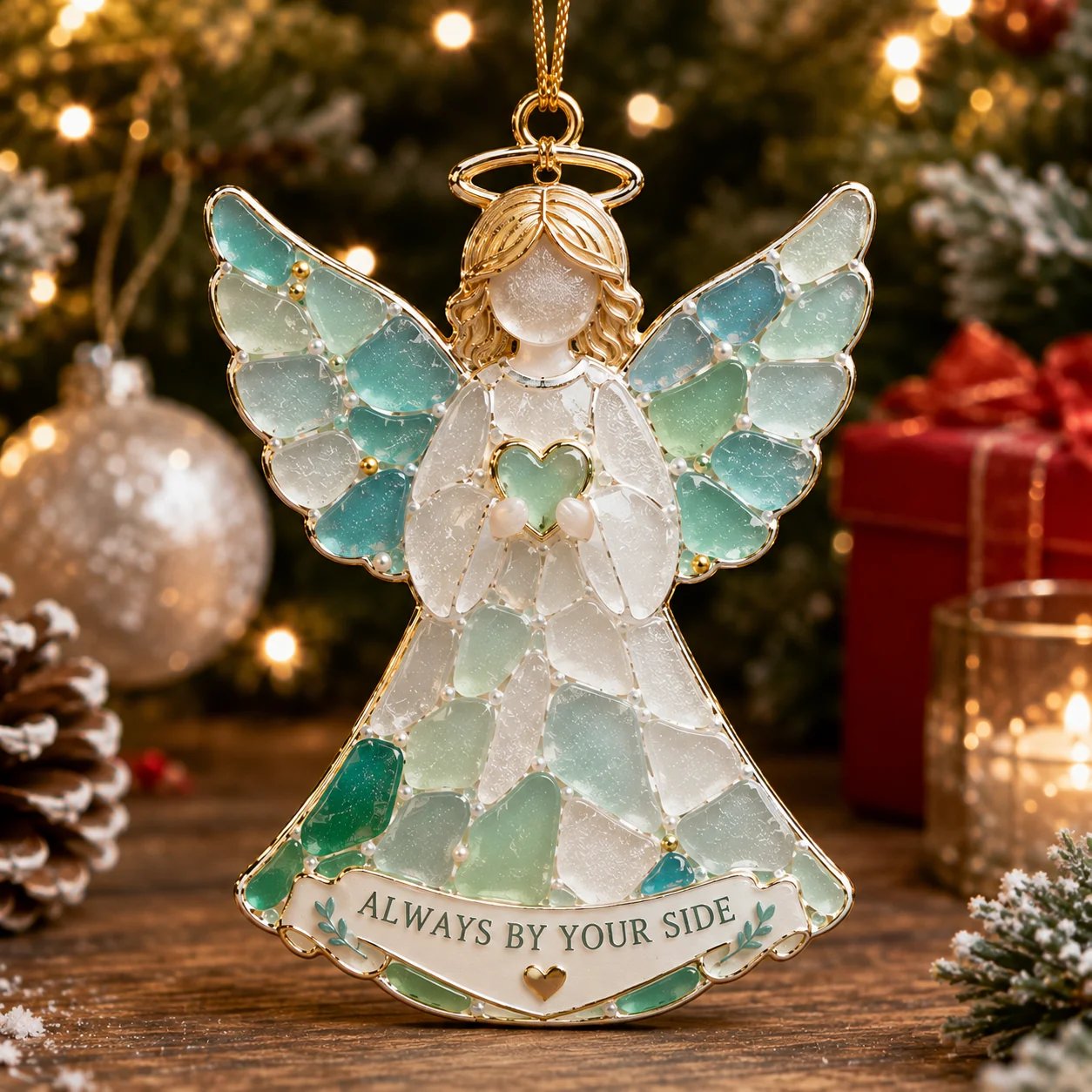 🎄 Kerstversieringen van zeeglas met een kerstboodschap