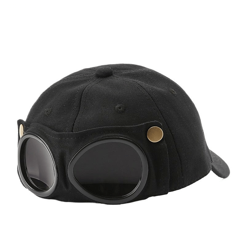 🤣 Baseballpet in pilotenstijl — Uniek ontwerp met zonnebrilpanelen en vintage details! 🧢✨