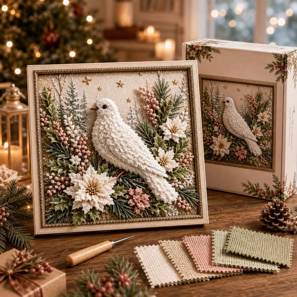 🎁🎅3D-kerststempelset voor stof