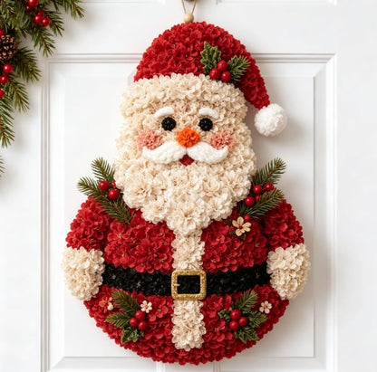 🎄✨DIY-set voor een kerstdeurhanger van stoffen bloemen – Gelaagde kerstversiering