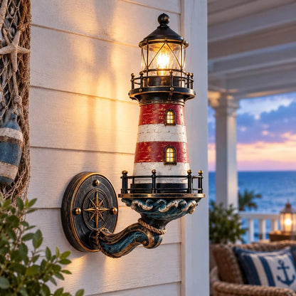 ⚓✨ Vintage Kust Vuurtoren Wandlamp – Breng de Zee in Huis!